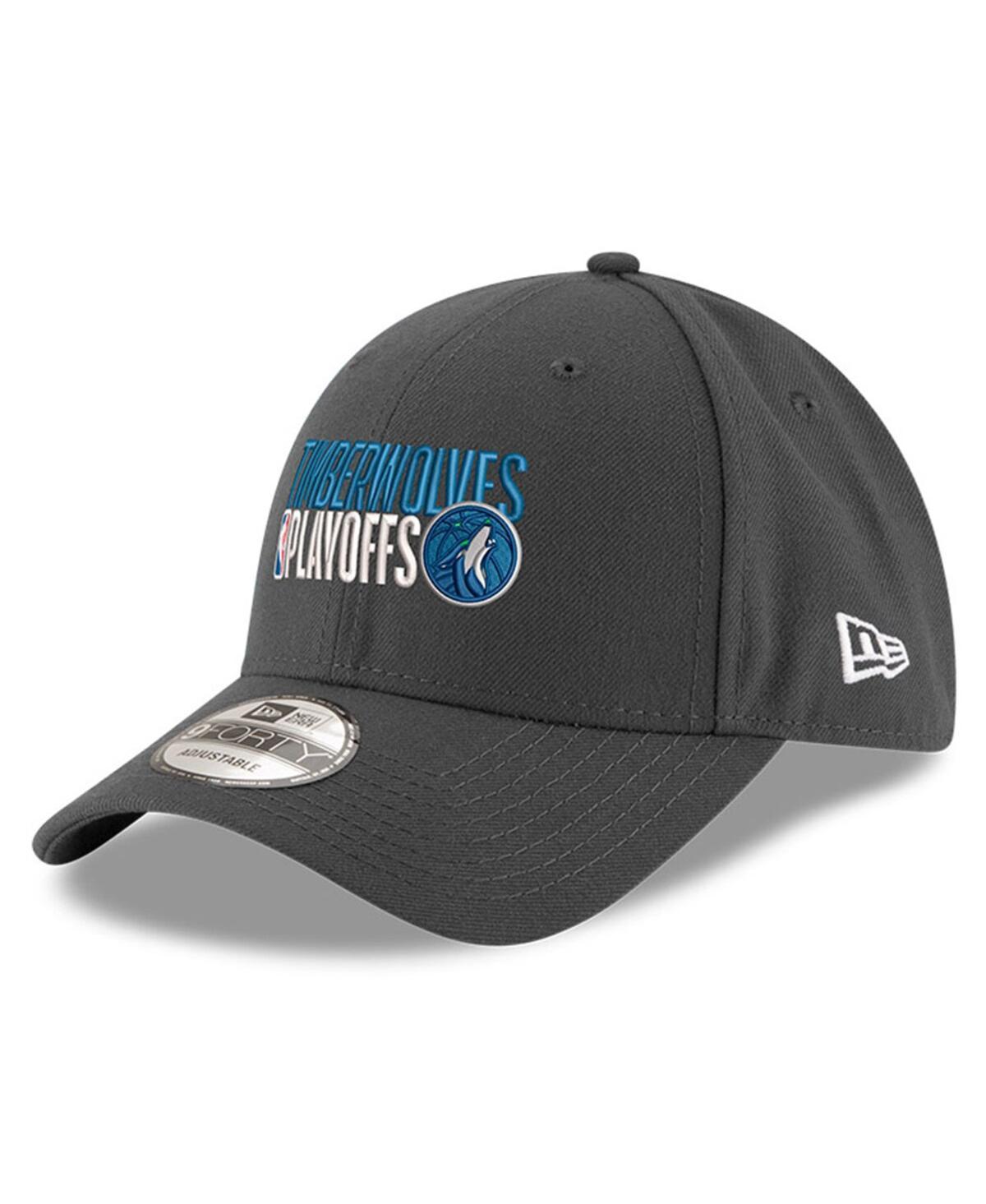 Mens New Era Gray Minnesota Timberwolves 2024 NBA Playoffs 9FORTY Adjustable Hat Product Image