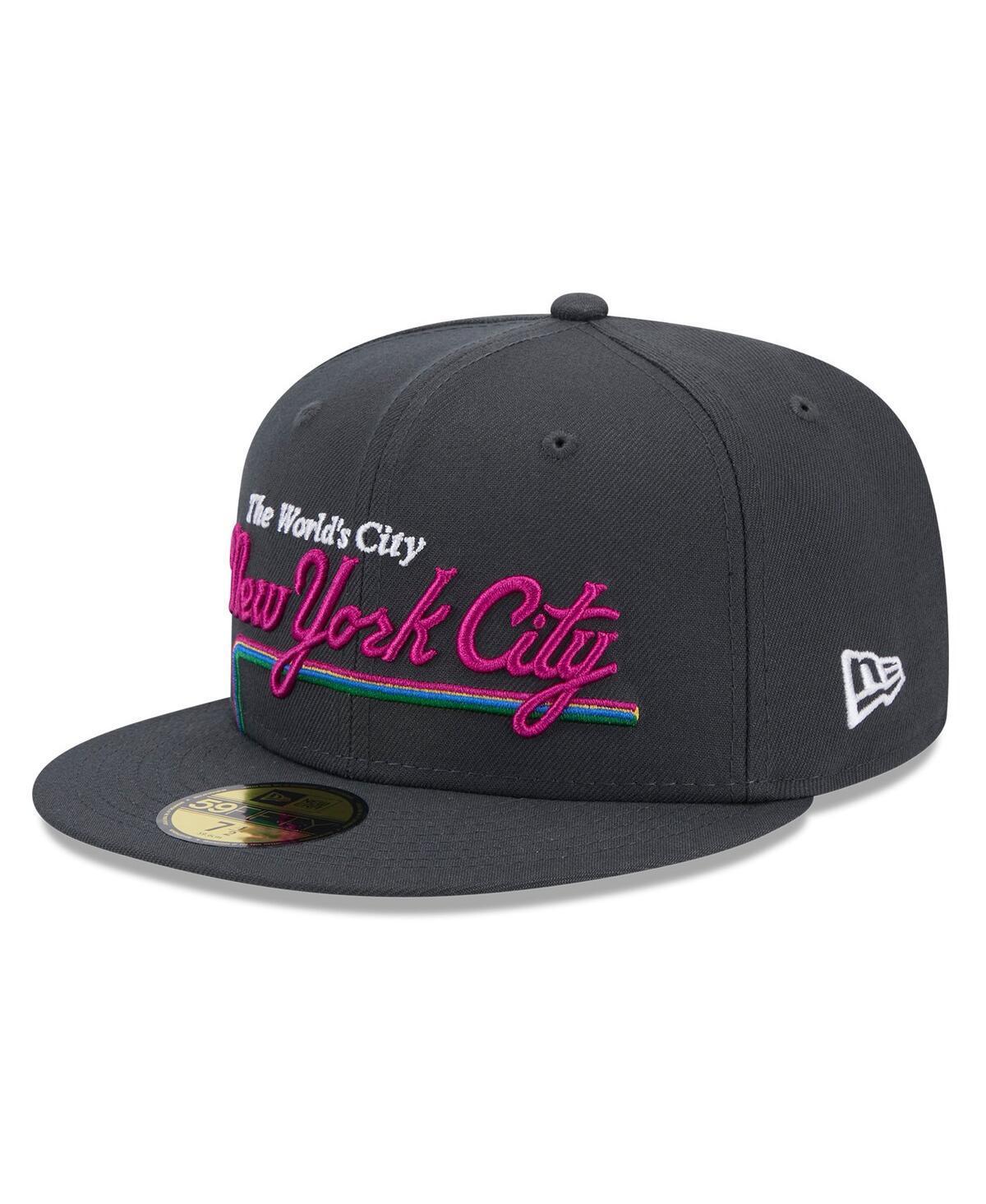 New Era Mens Graphite New York Mets 2024 City Connect Icon 59FIFTY Fitted Hat Product Image