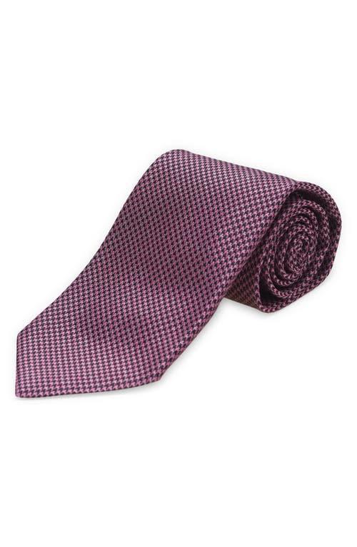 TOM FORD Houndstooth Check Mulberry Silk Tie Product Image