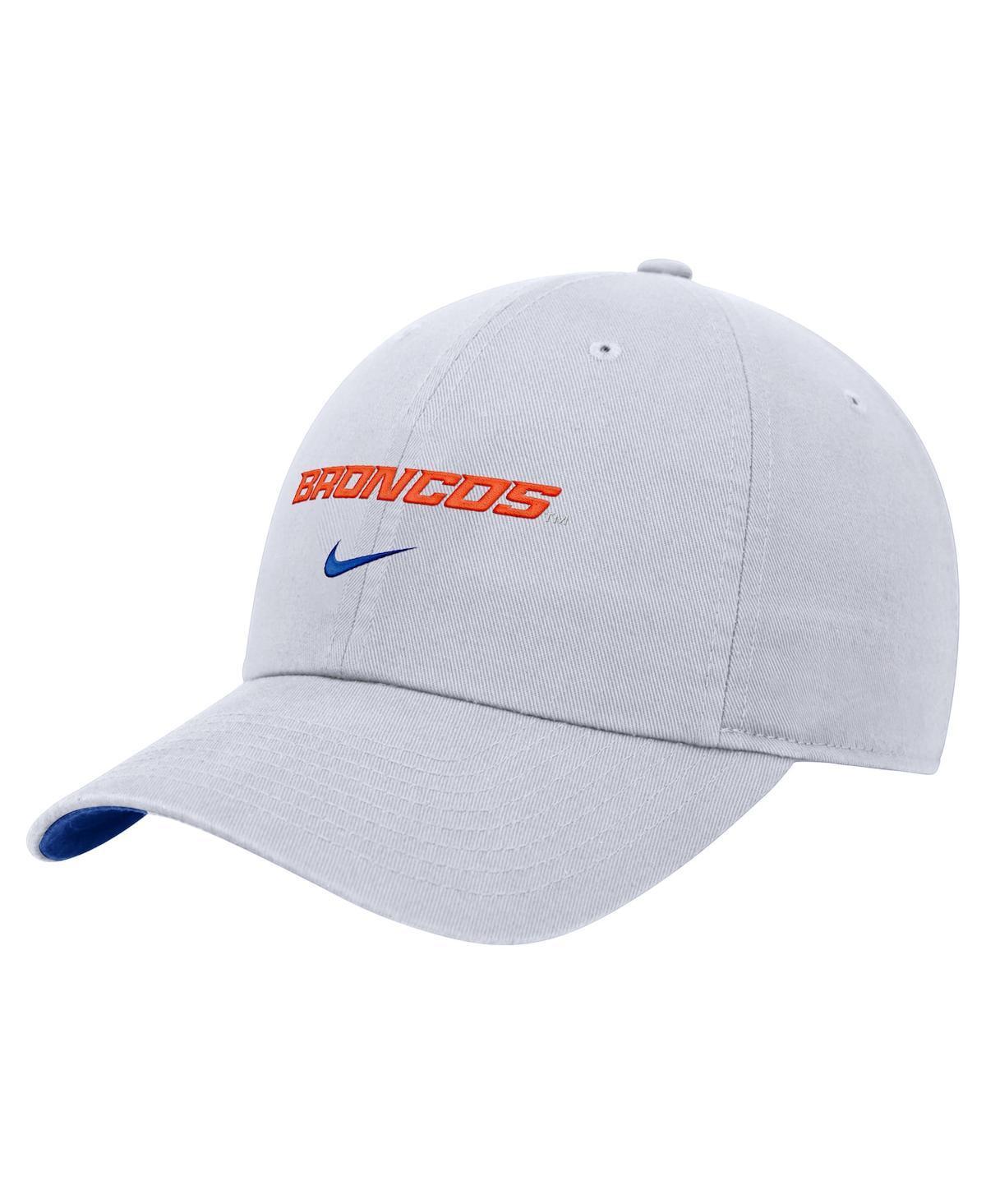 NIKE Men's White Boise State Broncos 2024 Sideline Club Adjustable Hat Product Image