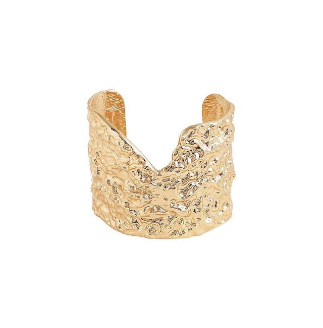 Sohi Womens Dented Cuff Bracelet Product Image