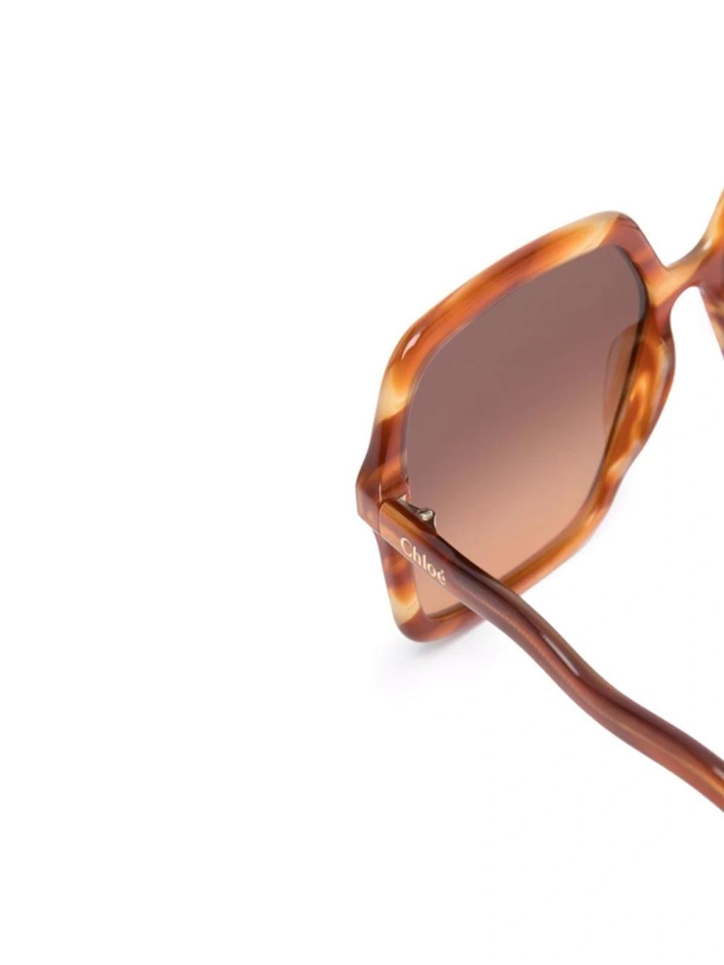 Zelie Oversized Square-frame Tortoiseshell Acetate Sunglasses In Brown Product Image