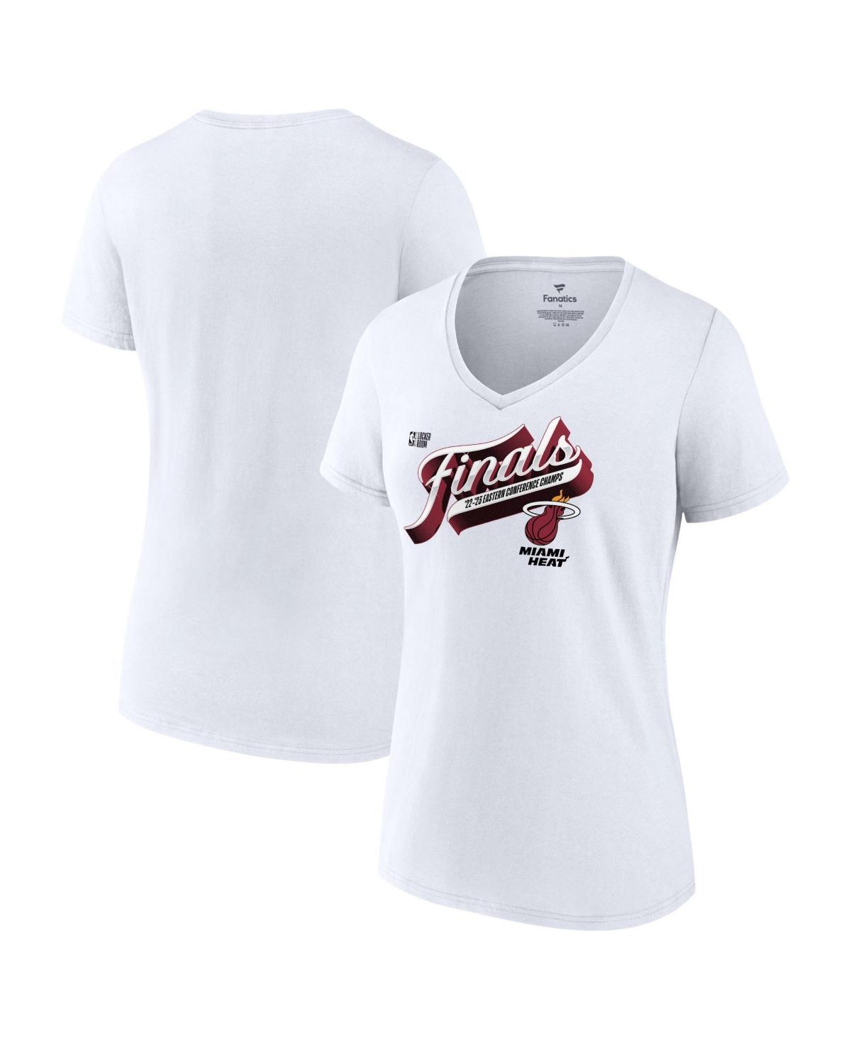 Womens Fanatics White Miami Heat 2023 Nba Eastern Conference Champs Locker Room T-shirt Product Image