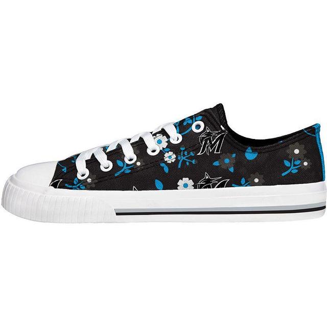 Womens FOCO Miami Marlins Flower Canvas Allover Shoes Product Image