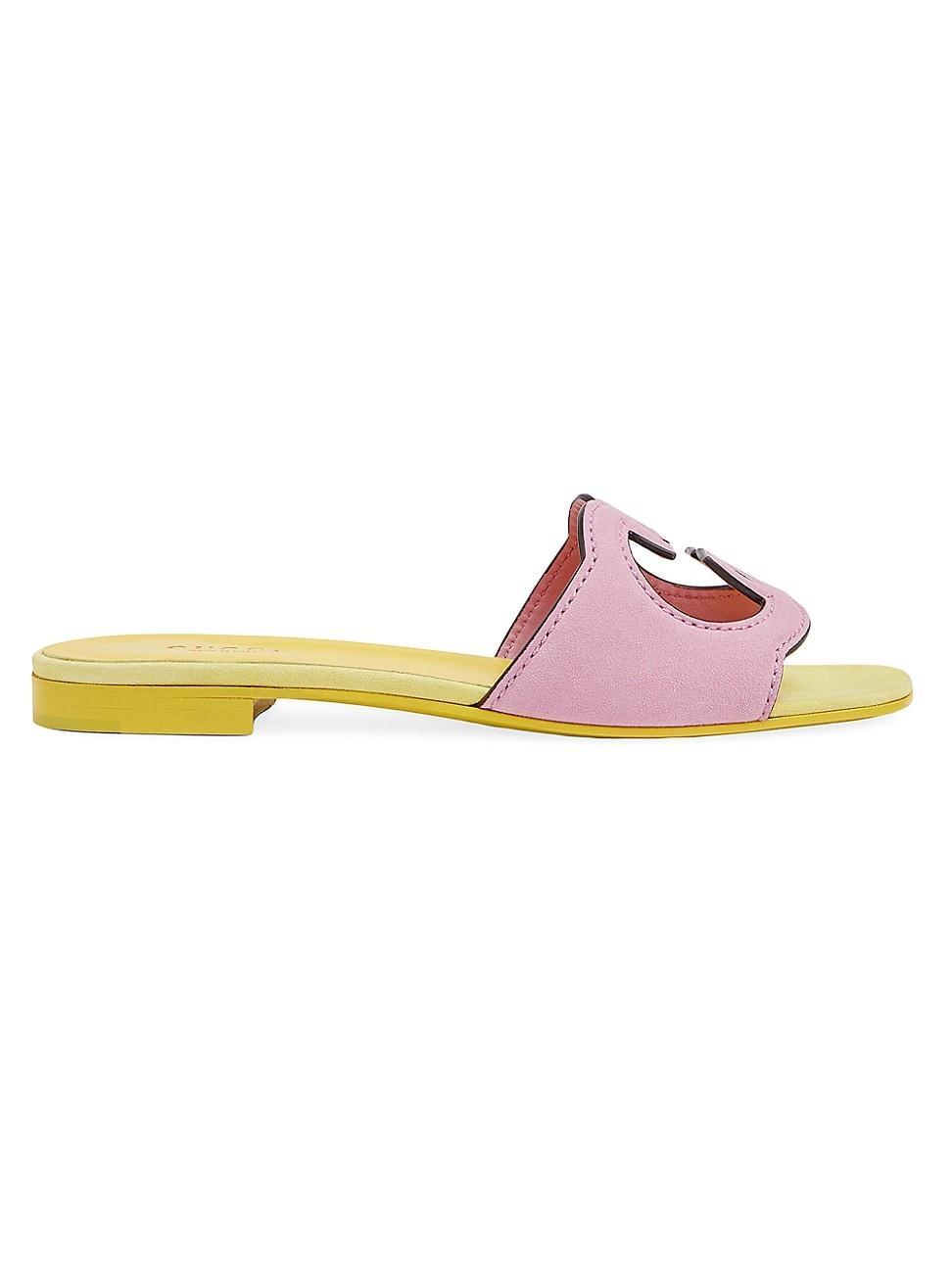 Womens Suede Slide Sandals Product Image