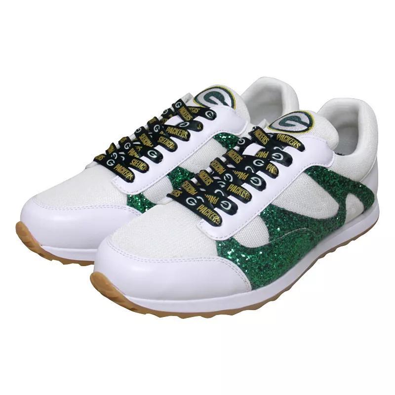 Womens Cuce Green Bay Packers Glitter Sneakers Product Image