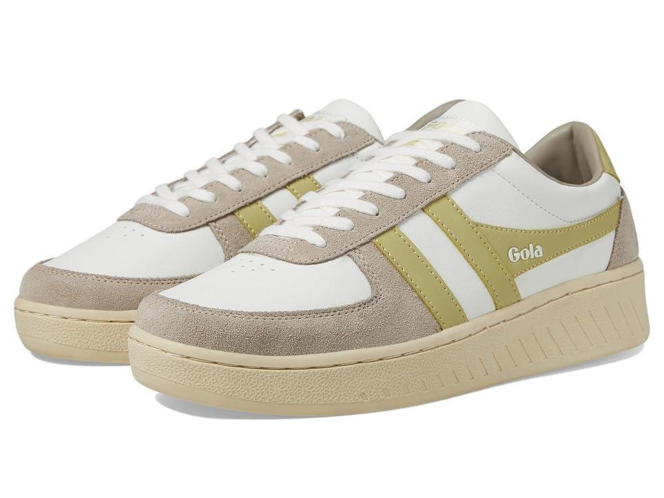 Gola Grandslam Pure (White/Feather Grey/Lemon) Women's Shoes Product Image