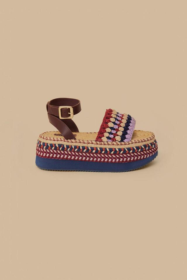 Marsala Crochet Espadrille Flatform Product Image