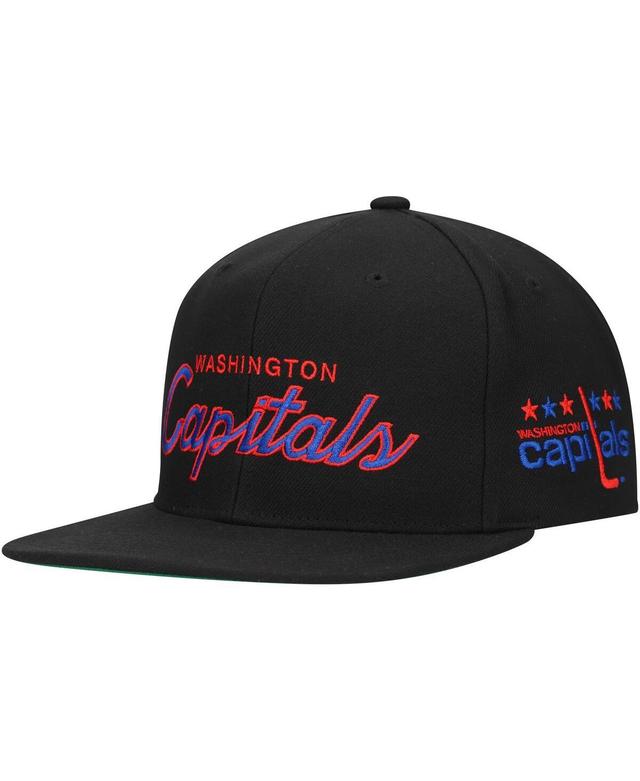 Mens Mitchell & Ness Washington Capitals Core Team Script 2.0 Snapback Hat Product Image