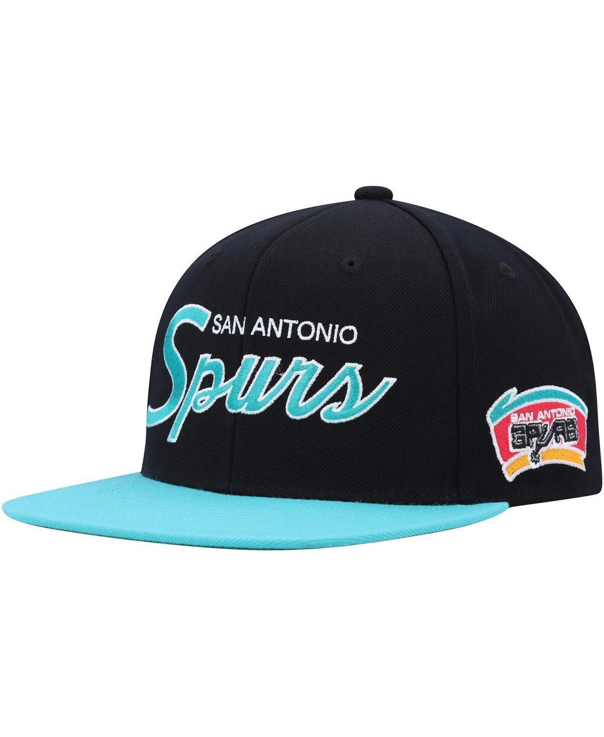 Mens Mitchell & Ness San Antonio Spurs Hardwood Classics MVP Team Script 2.0 Snapback Hat Product Image