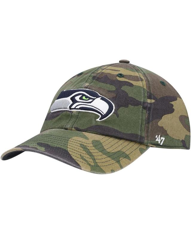 47 Mens Camo Seattle Seahawks Woodland Clean Up Adjustable Hat Product Image