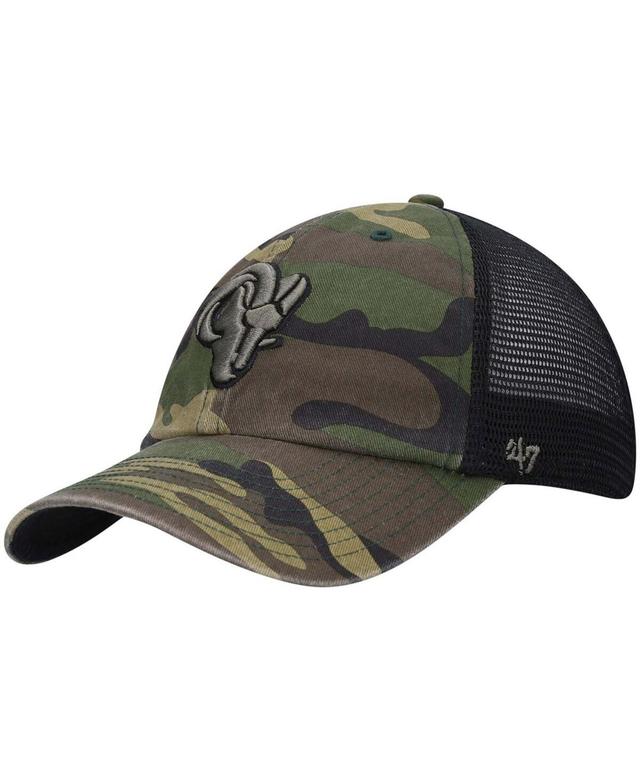 Mens 47 Camo Los Angeles Rams Branson Clean Up Trucker Hat Product Image