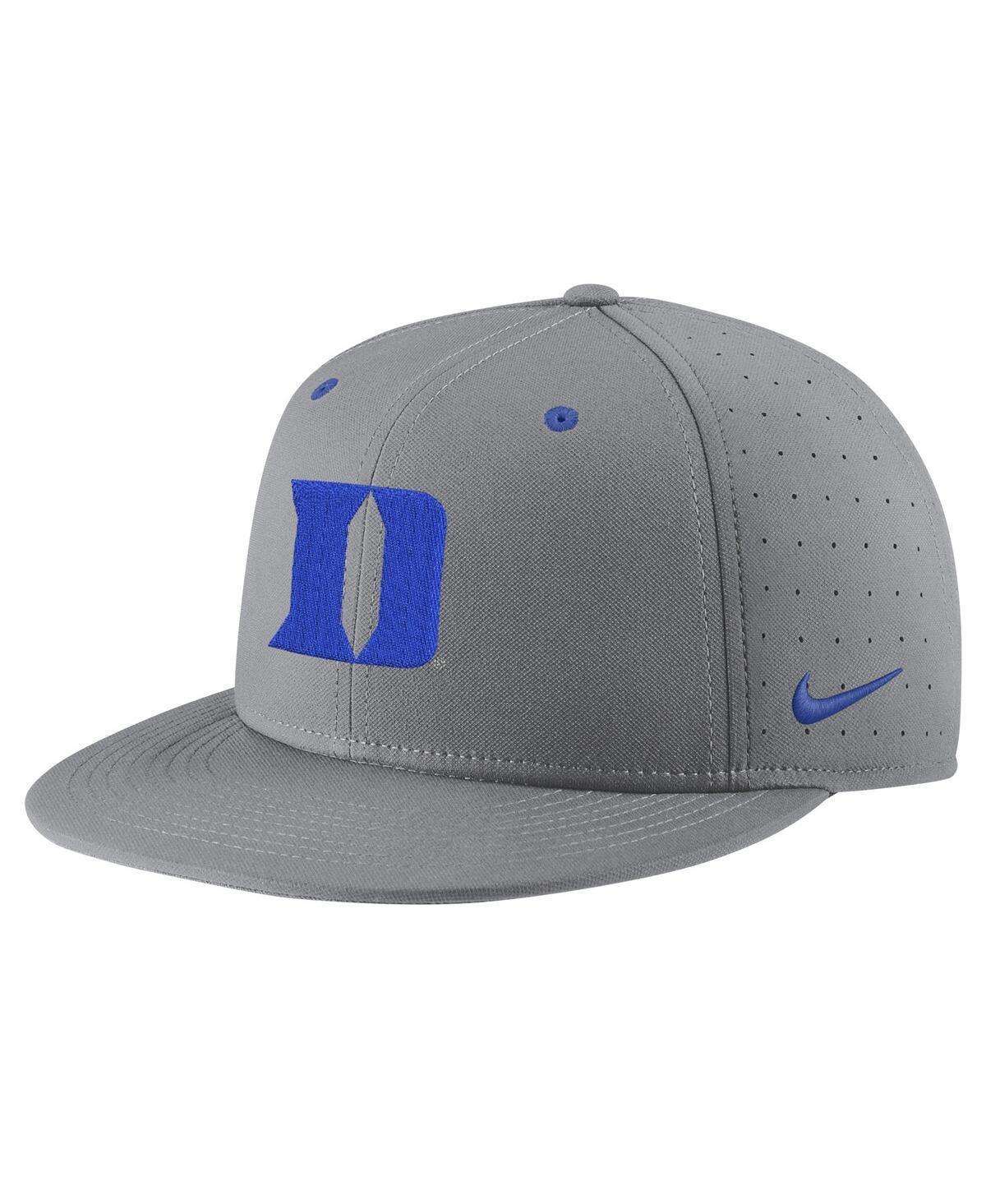 Mens Nike Gray Pitt Panthers Usa Side Patch True AeroBill Performance Fitted Hat Product Image