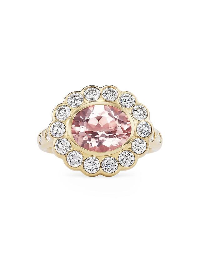 Womens Minerva Alexandra 14K Gold, Diamond & Morganite Ring Product Image