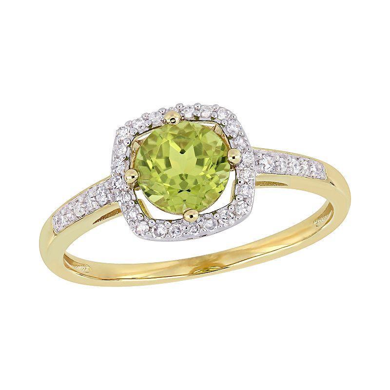 Stella Grace 10K Gold Gemstone & Diamond Accent Ring, Womens Green Product Image