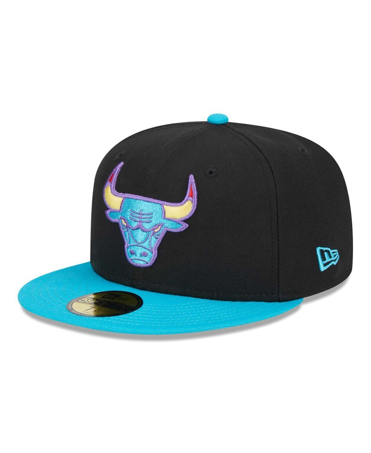 Mens New Era Black/Turquoise Chicago Bulls Arcade Scheme 59FIFTY Fitted Hat Product Image