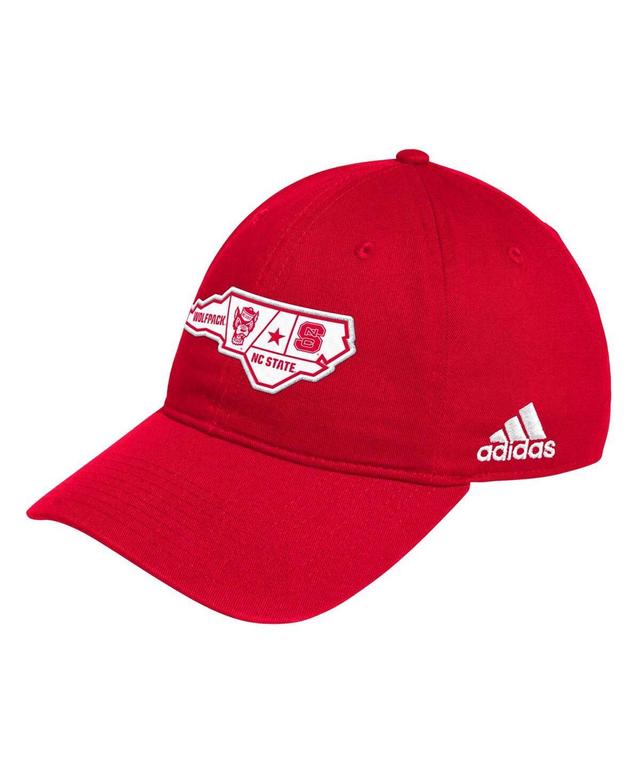 Adidas Mens Red Nc State Wolfpack State Slouch Adjustable Hat Product Image