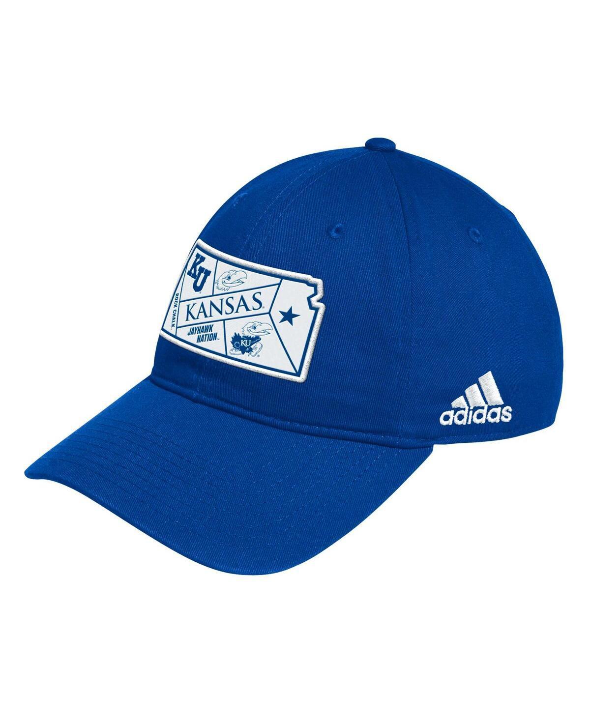 Mens adidas Royal Kansas Jayhawks State Slouch Adjustable Hat Product Image