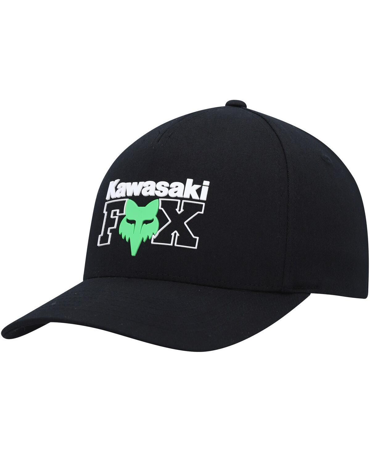 Mens Fox Black Kawasaki Flex Hat Product Image