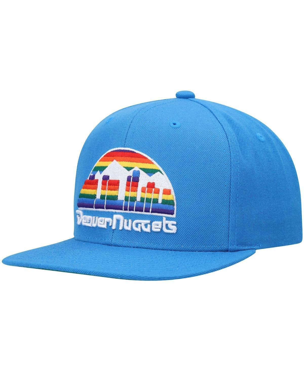 Mens Mitchell & Ness Royal Denver Nuggets Hardwood Classics Team Ground 2.0 Snapback Hat Product Image