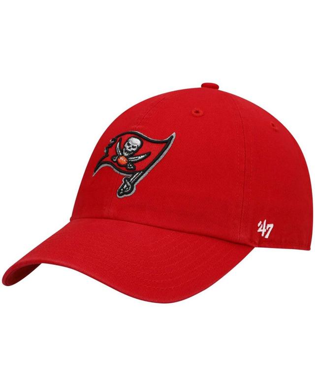 Mens Red Tampa Bay Buccaneers Primary Logo Clean Up Adjustable Hat Product Image