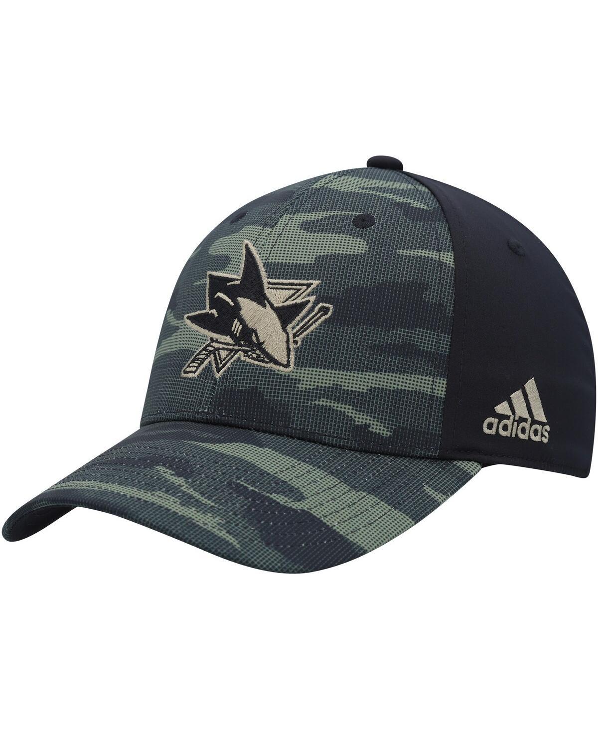 Mens adidas Camo San Jose Sharks Military-Inspired Appreciation Flex Hat - Camo Product Image