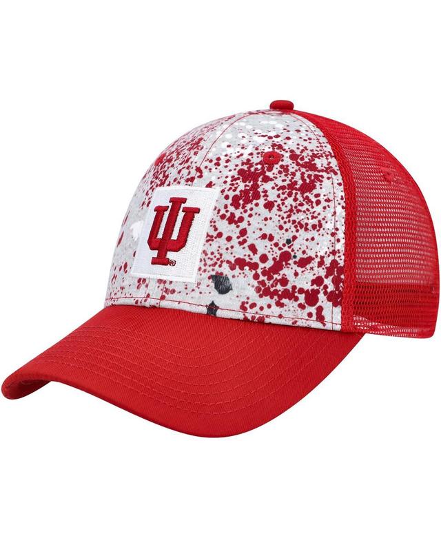 Mens Colosseum Gray/Crimson Indiana Hoosiers Love Fern Trucker Snapback Hat Product Image