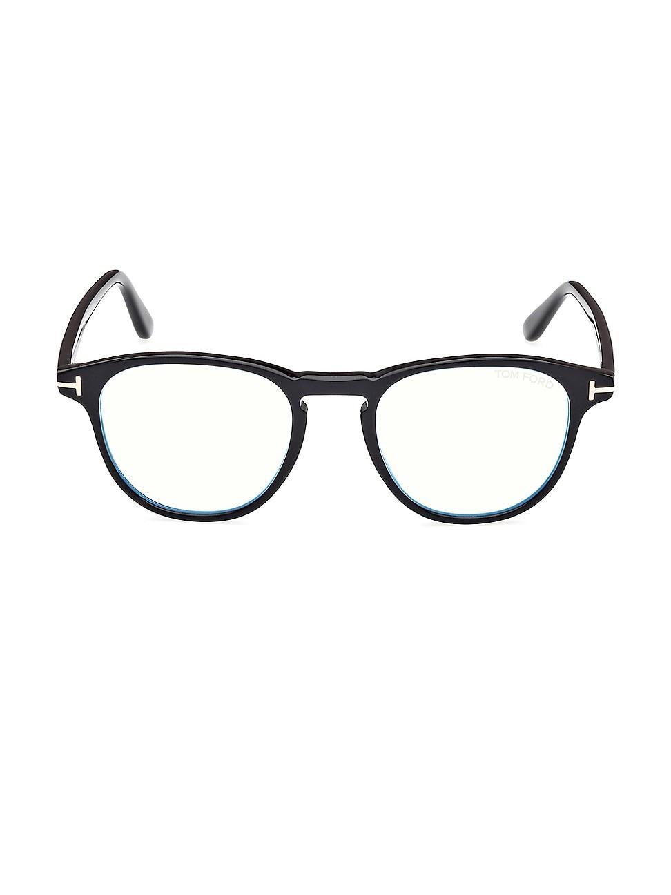 Mens 48MM Square Blue Block Glasses Product Image