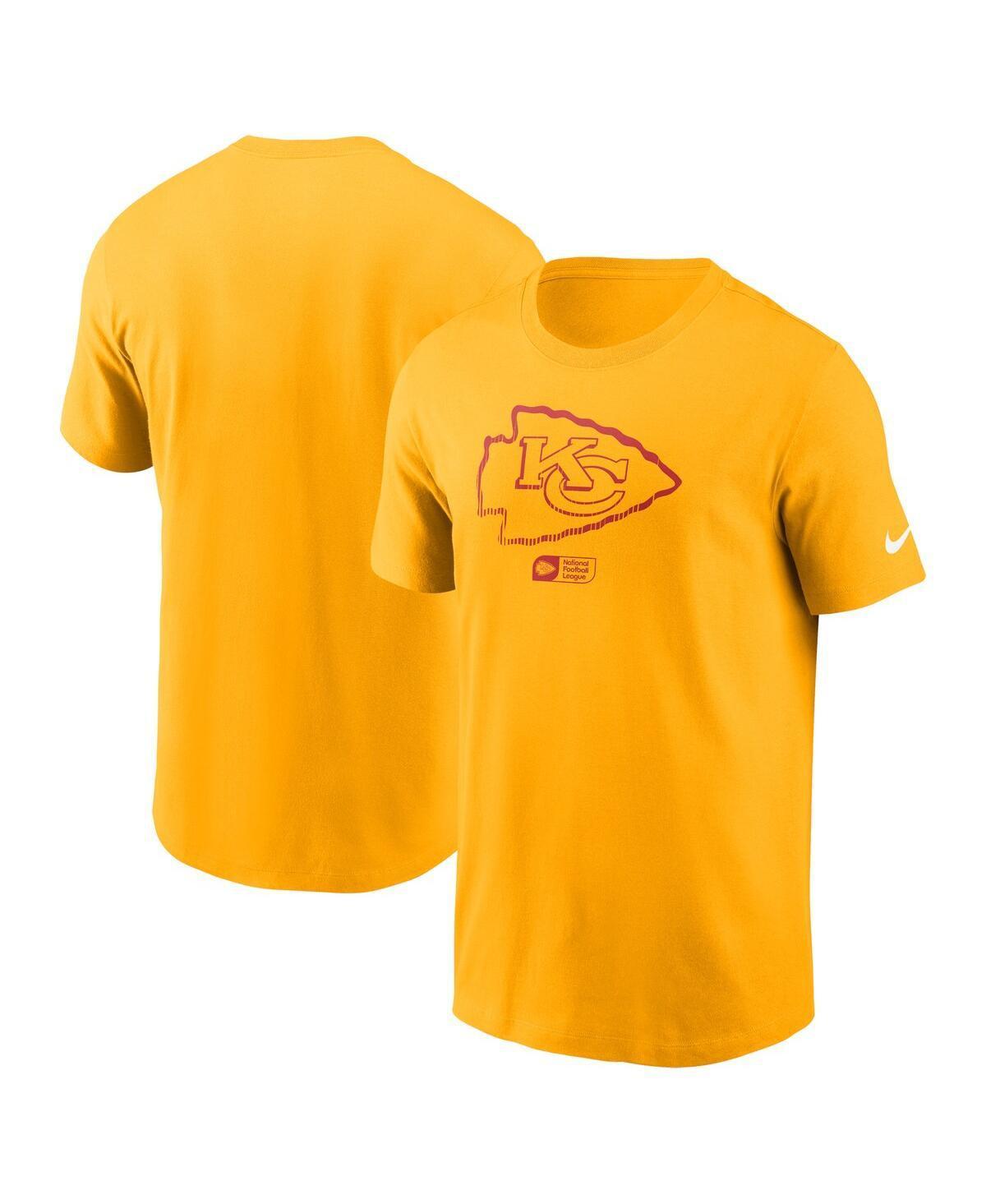 Nike Mens Gold Kansas City Chiefs Faded Essential T-Shirt Product Image