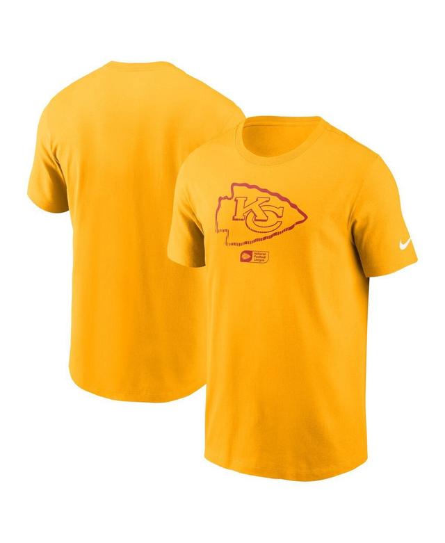 Nike Mens Gold Kansas City Chiefs Faded Essential T-Shirt Product Image