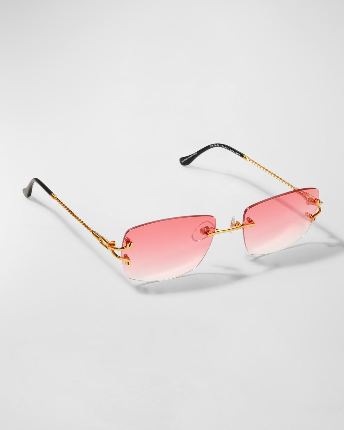 Mens VF Bal Harbour Rectangle Rimless Sunglasses Product Image