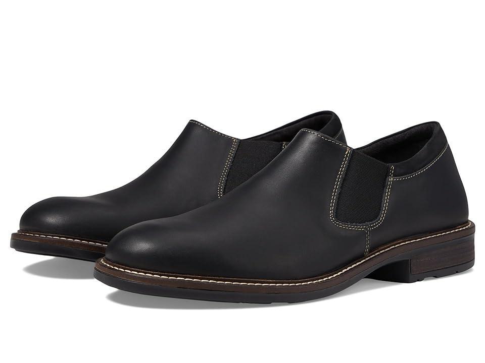 Naot Director Raven Leather/Black Velvet Nubuck) Men's Slip on Shoes Product Image