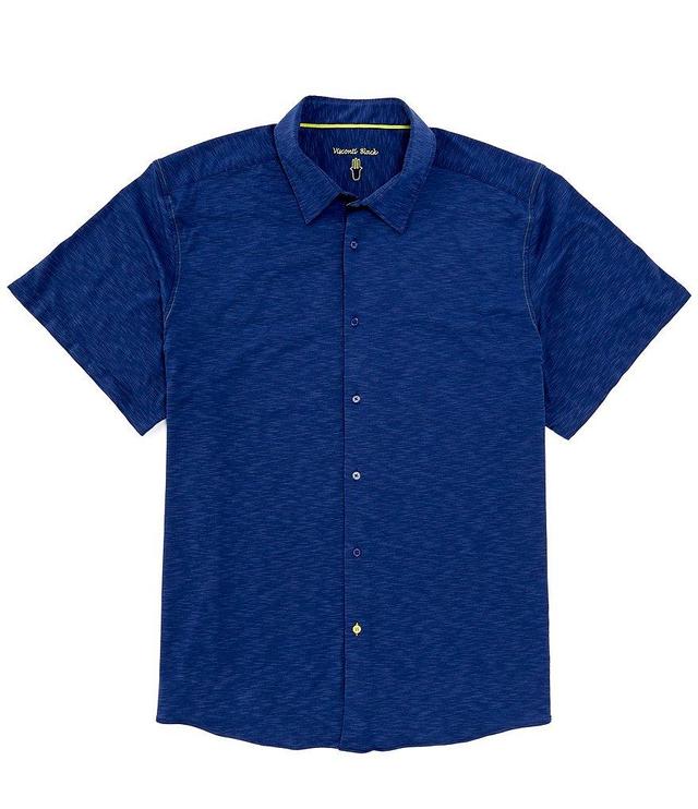 Visconti Big & Tall Modern-Fit Textured Short-Sleeve Woven Shirt Product Image