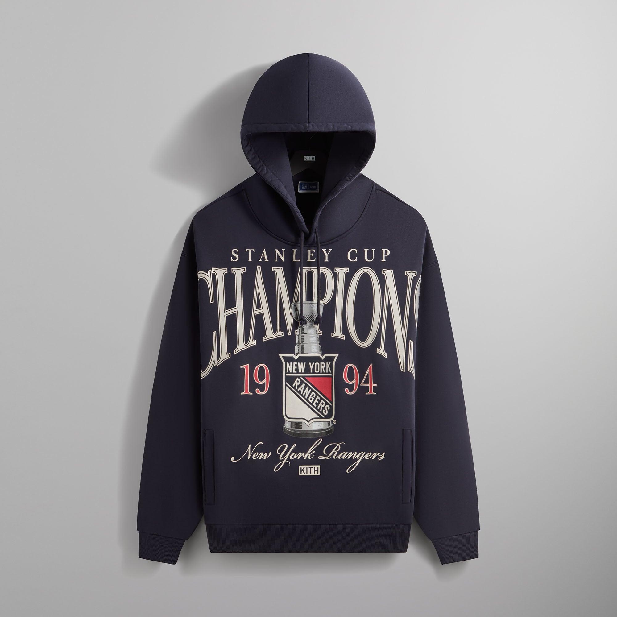 Kith for the New York Rangers Champions Nelson Hoodie - Ink Male Product Image