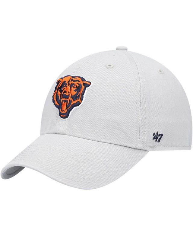 Mens Gray Chicago Bears Clean Up Adjustable Hat Product Image