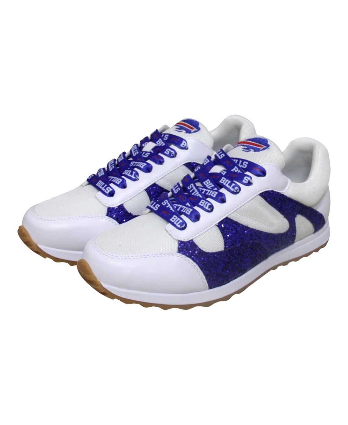 Womens Cuce White Buffalo Bills Glitter Sneakers Product Image