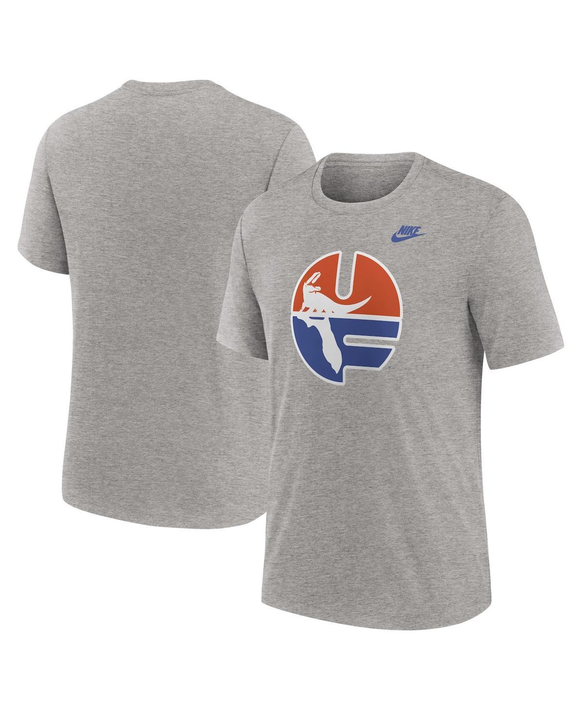 Nike Mens Heather Gray Florida Gators Blitz Evergreen Legacy Primary Tri-Blend T-Shirt Product Image