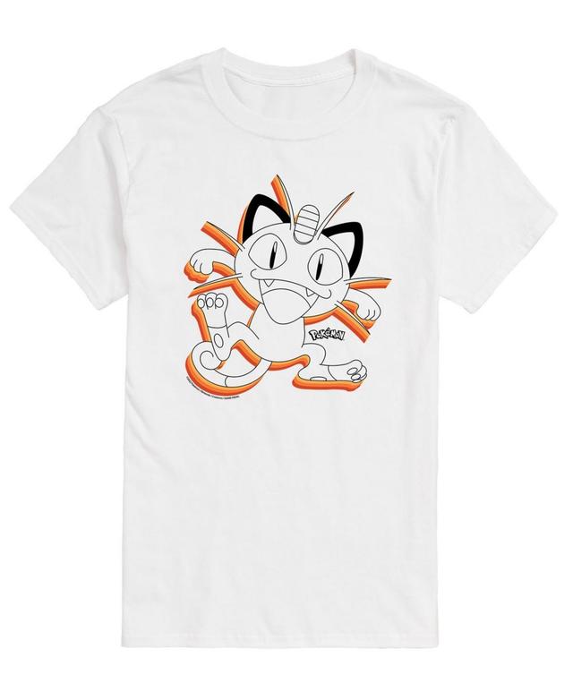 Airwaves Mens Pokemon Meowth Graphic T-shirt Product Image