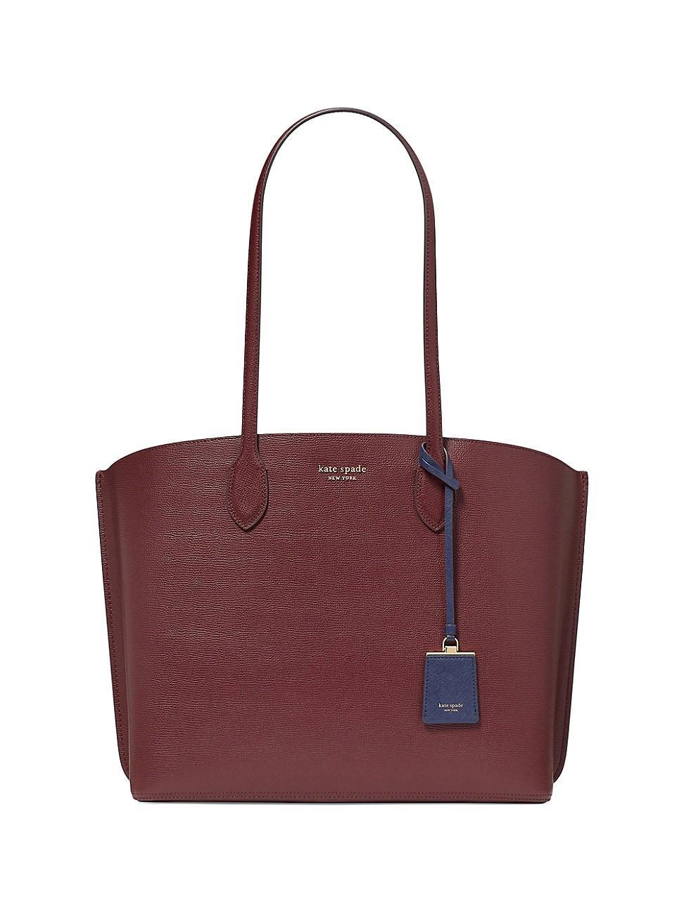 Womens Suite Crossgrain Leather Work Tote Bag Product Image