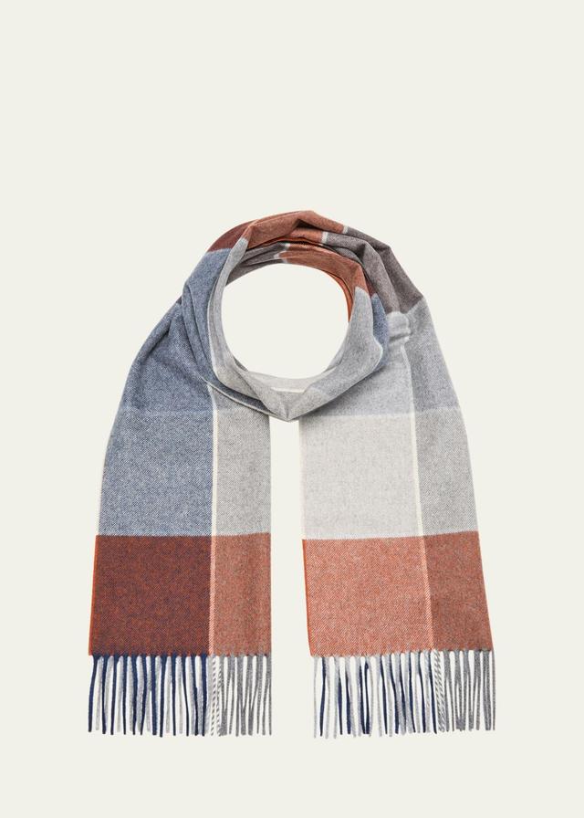 Mens Plaid Cashmere Scarf Product Image