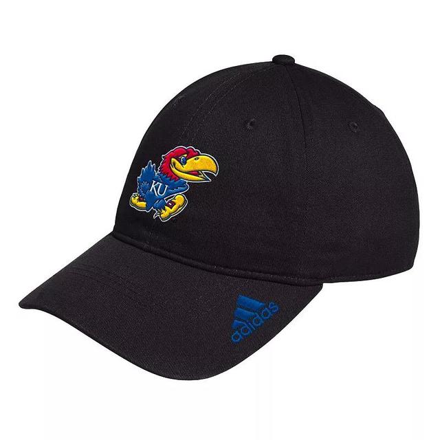 Mens adidas Kansas Jayhawks Locker Room Logo Slouch Adjustable Hat Product Image