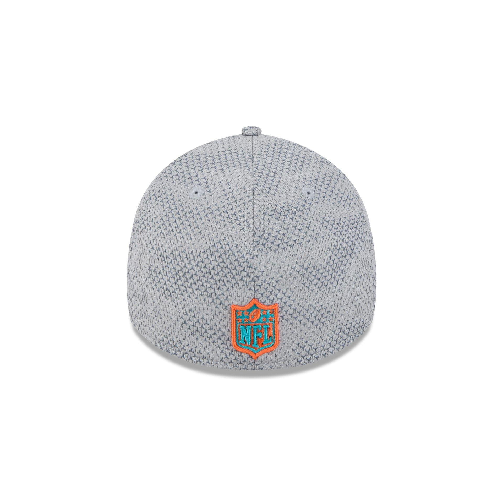 Miami Dolphins 2024 Sideline Gray 39THIRTY Stretch Fit Hat Male Product Image