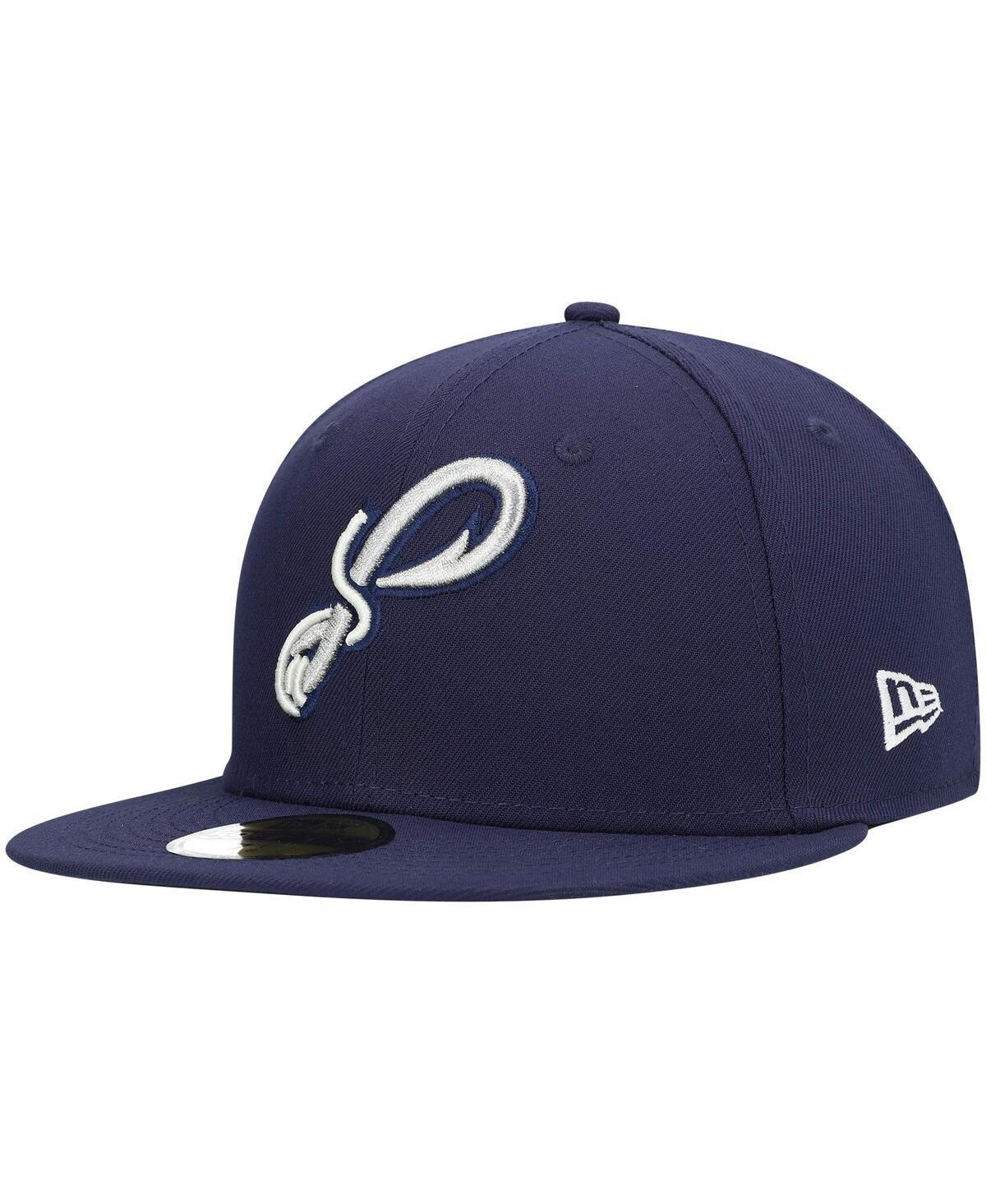 Mens New Era Navy Pensacola Blue Wahoos Authentic Collection Team Alternate 59FIFTY Fitted Hat Product Image