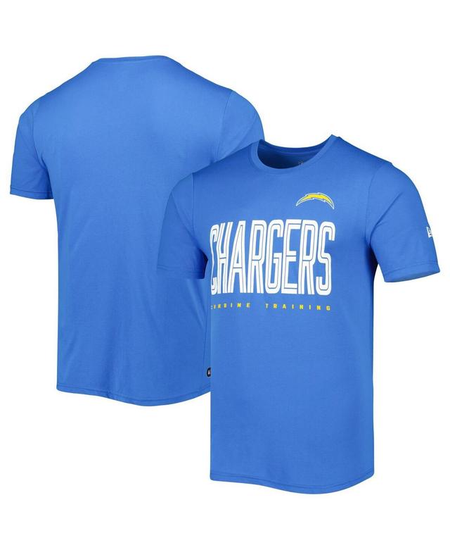 Mens New Era Powder Blue Los Angeles Chargers Combine Authentic Training Huddle Up T-Shirt Product Image