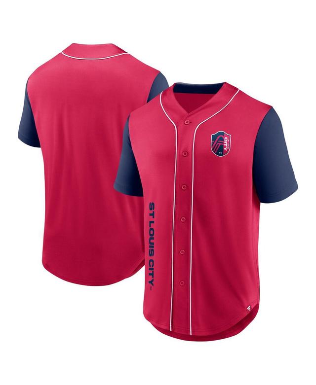 Fanatics Mens Red St. Louis City Sc Balance Fashion Baseball Jersey - Red Product Image