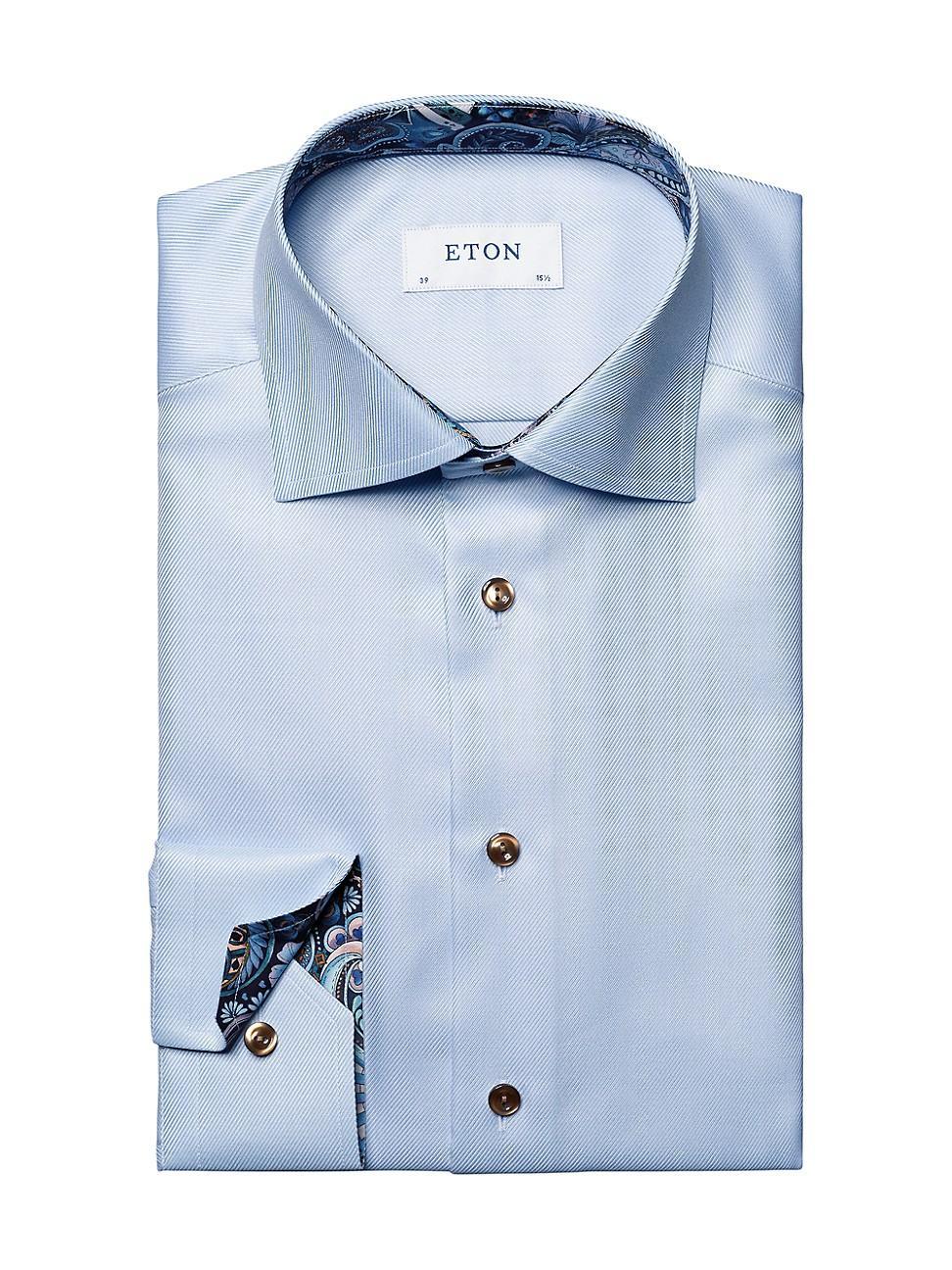 Mens Slim-Fit Paisley Cotton Button-Front Shirt Product Image