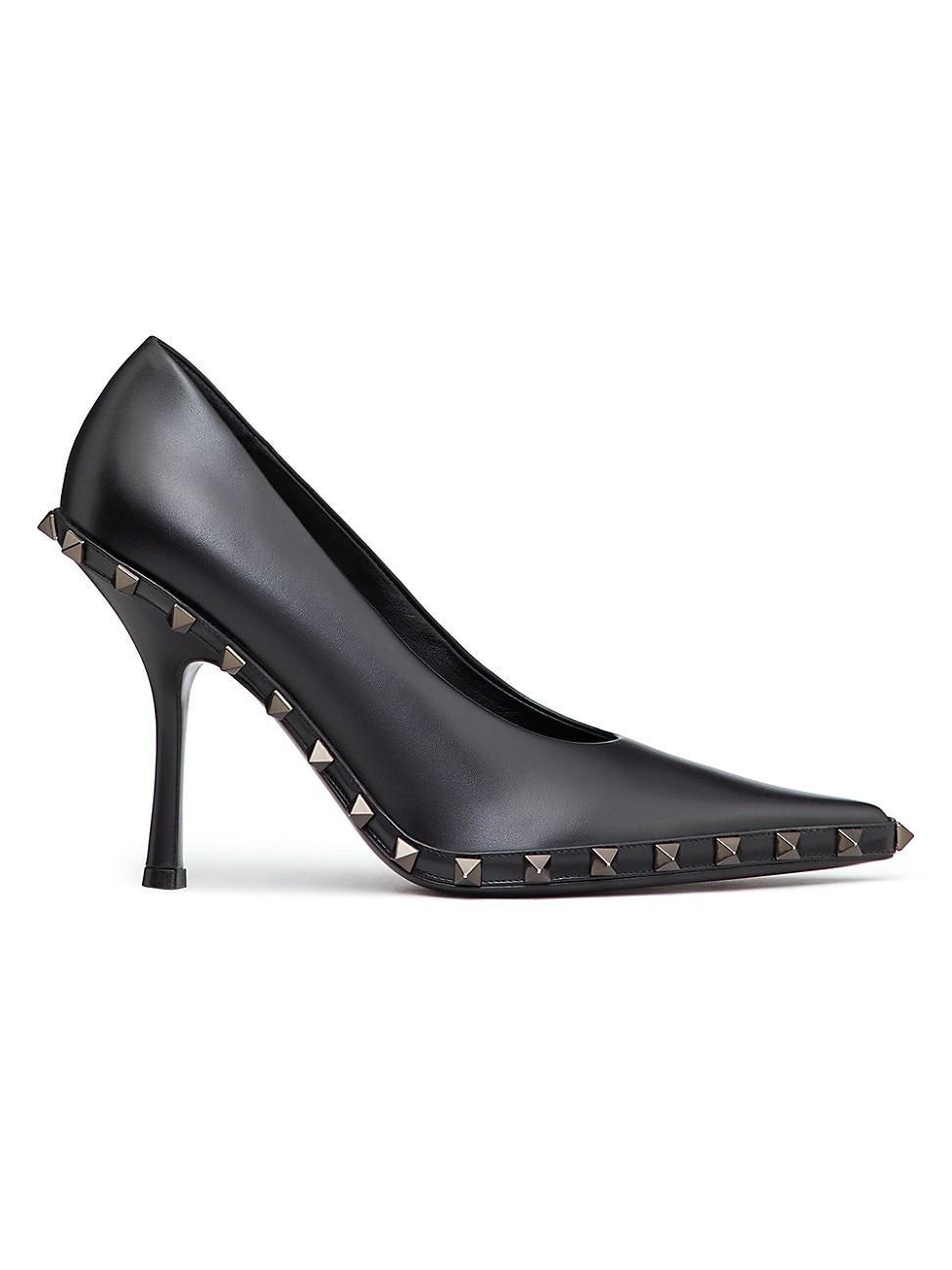 Womens Rockstud Pumps In Calfskin With Tone-On-Tone Studs product image