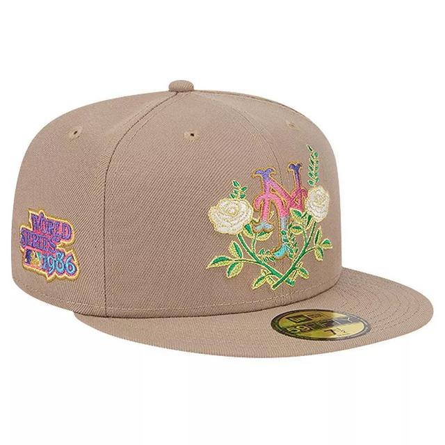 Mens New Era Khaki New York Mets Rose Garden 59FIFTY Fitted Hat Product Image