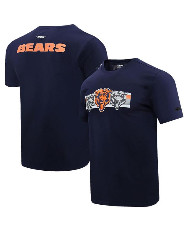 Pro Standard Mens Navy Chicago Bears Retro Striper T-Shirt Product Image