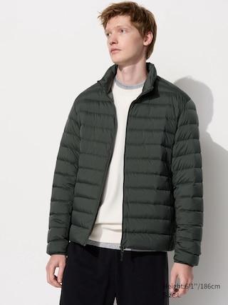 Mens Ultra Light Down Jacket with Anti-Static Olive 2XS UNIQLO US Product Image